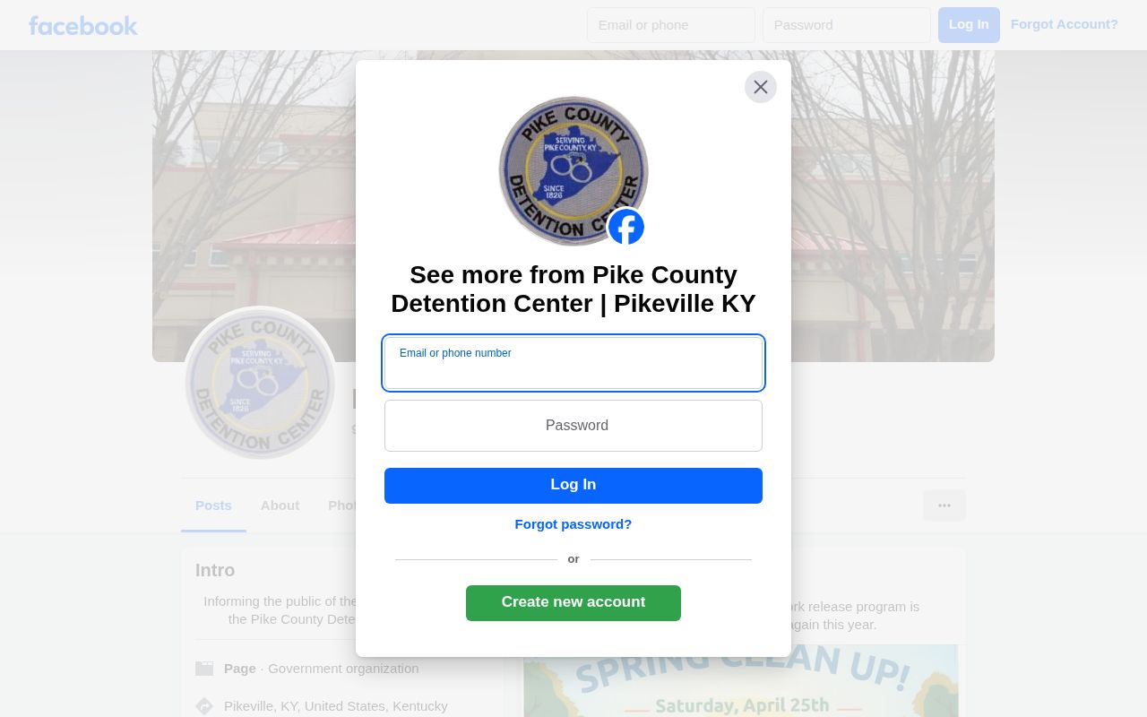 Official Pike County Detention Center Facebook page